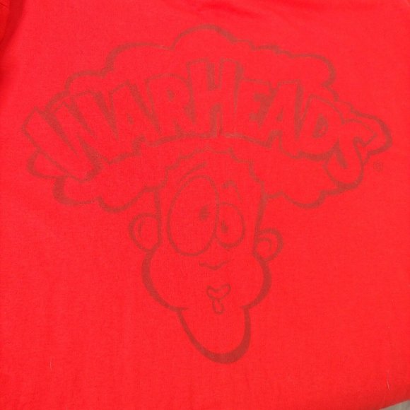 NWT Warheads Candy Men's 2XL T Shirt Bright Red Short Sleeve NEW - Picture 1 of 5